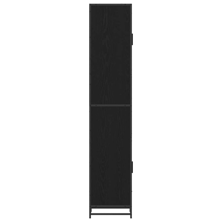 Badeværelsesskab Sort eg 35 x 37,5 x 188,5 cm Konstrueret træ