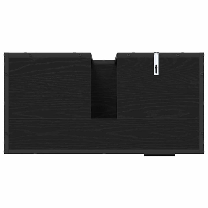 Badeværelsesmøbel sæt med skuffe 2 pcs Sort eg 65 x 33 x 60 cm