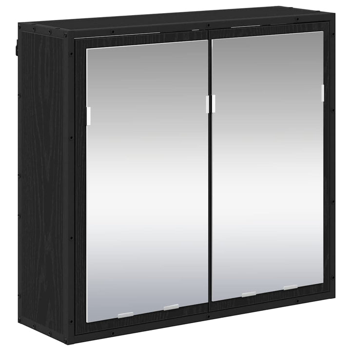 Badeværelsesmøbel sæt med dør 3 pcs Sort eg 35 x 37,5 x 100 cm