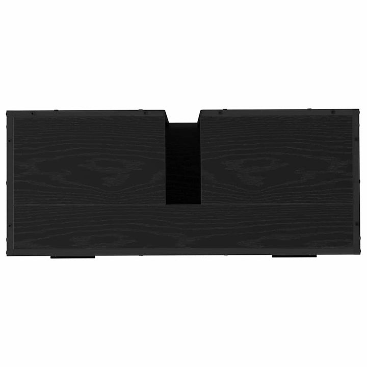 Badeværelsesmøbel sæt med skuffe 2 pcs Sort eg 80 x 33 x 60 cm