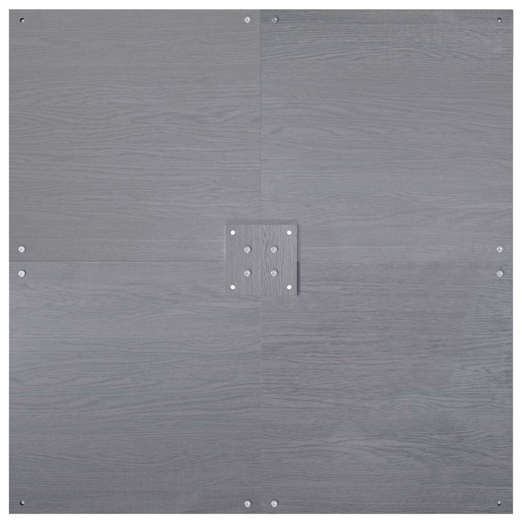 Parasolfod Mørk grå træ-look 100 x 100 x 4 cm Stål