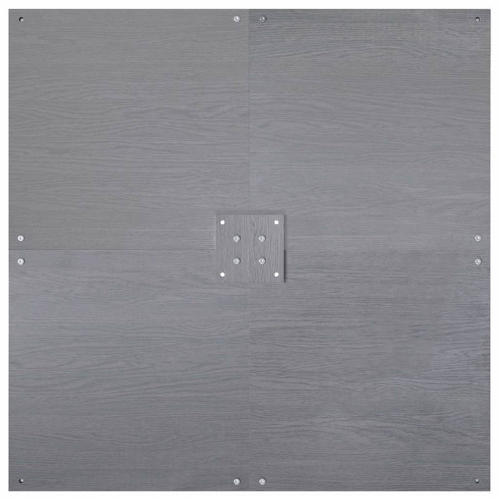 Parasolfod Mørk grå træ-look 100 x 100 x 4 cm Stål