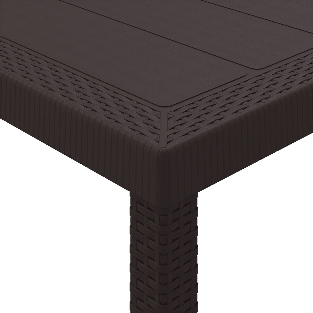 5 Del Havemøbelsæt Brun Poly Rattan