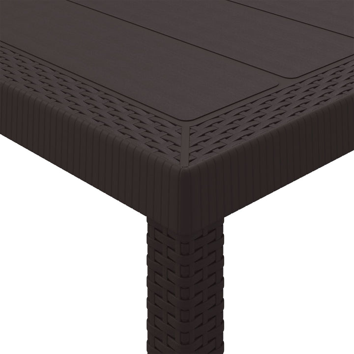 5 Del Havemøbelsæt Brun Poly Rattan