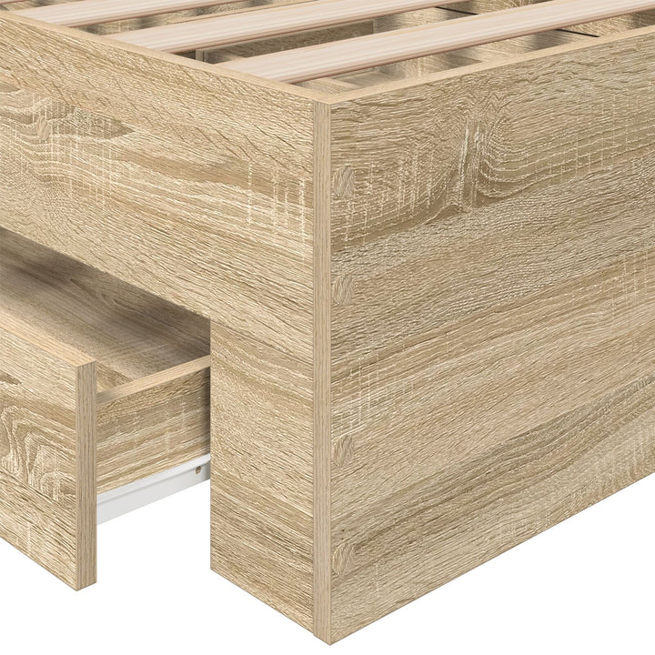 Sengestel Sonoma Eg 90x190 cm Konstrueret træ