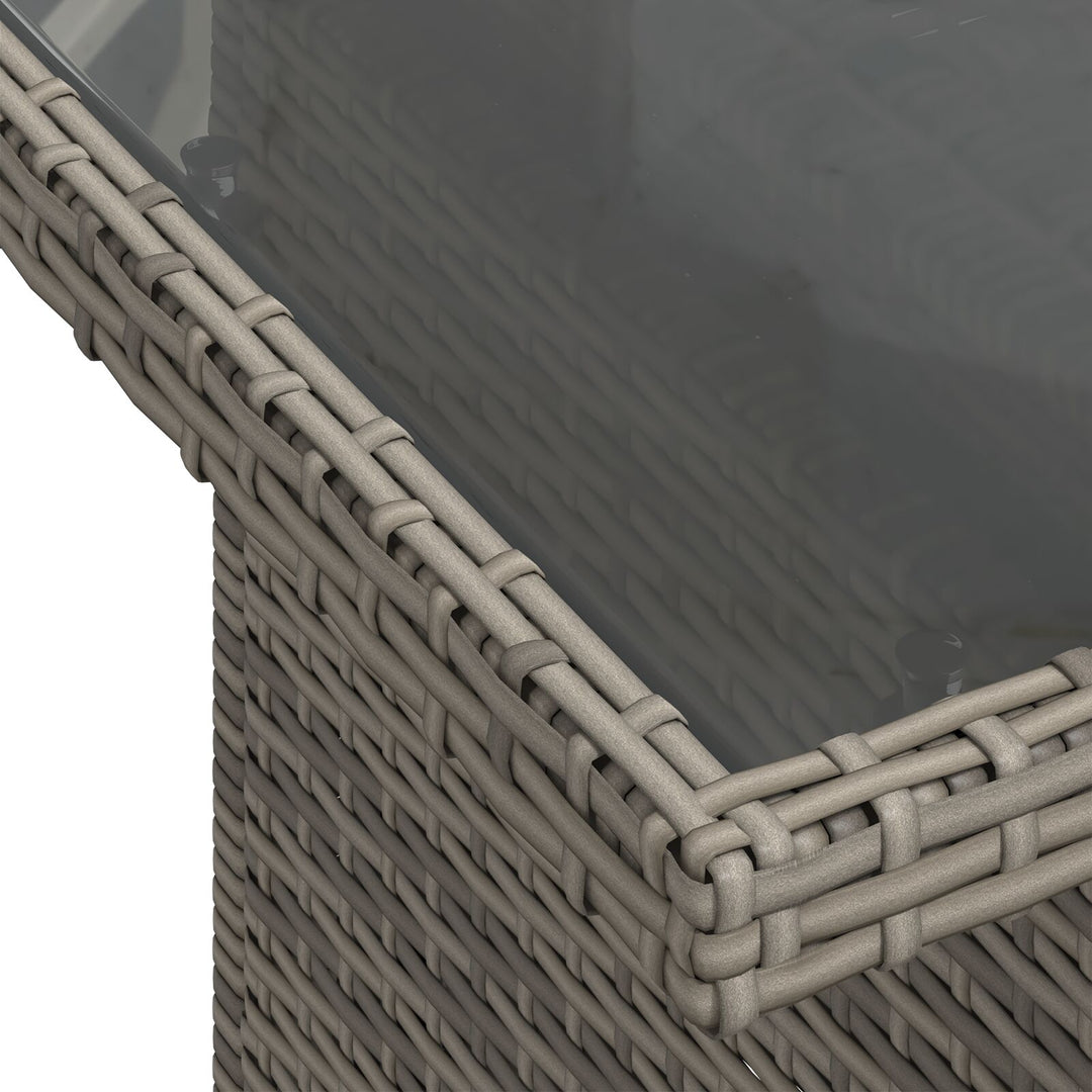 Have Sofa Sæt Sæt af 7 Brun, Grå Poly Rattan, Olefin Stof