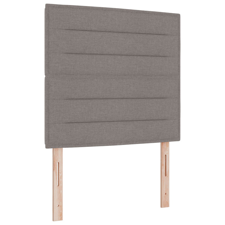 Boksmadras med madras og bænk Taupe 80x200 cm Stof