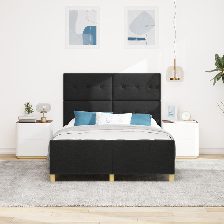 Sengestel Sort 160x200 cm Stof