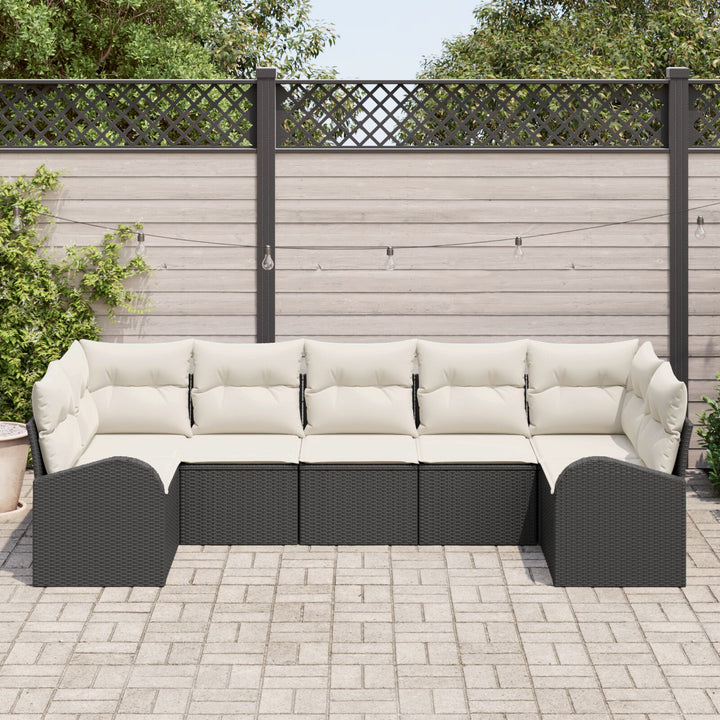 Have Sofa Set Sæt af 7 Sort base med creme puder