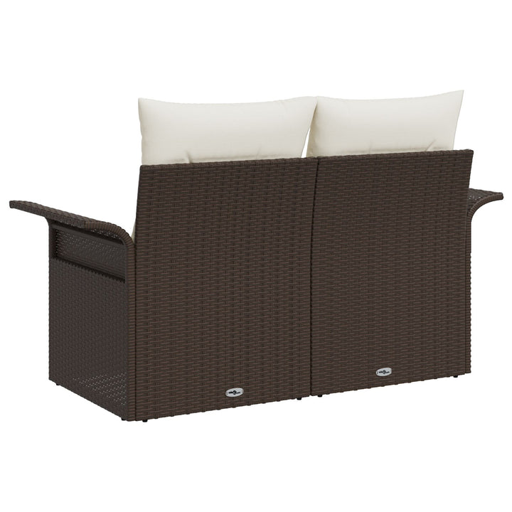 2-personers have-sofa med puder brun poly rattan