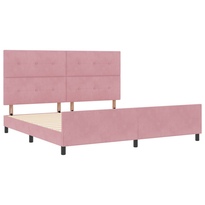 Sengestel Pink 200x200 cm Fløjl