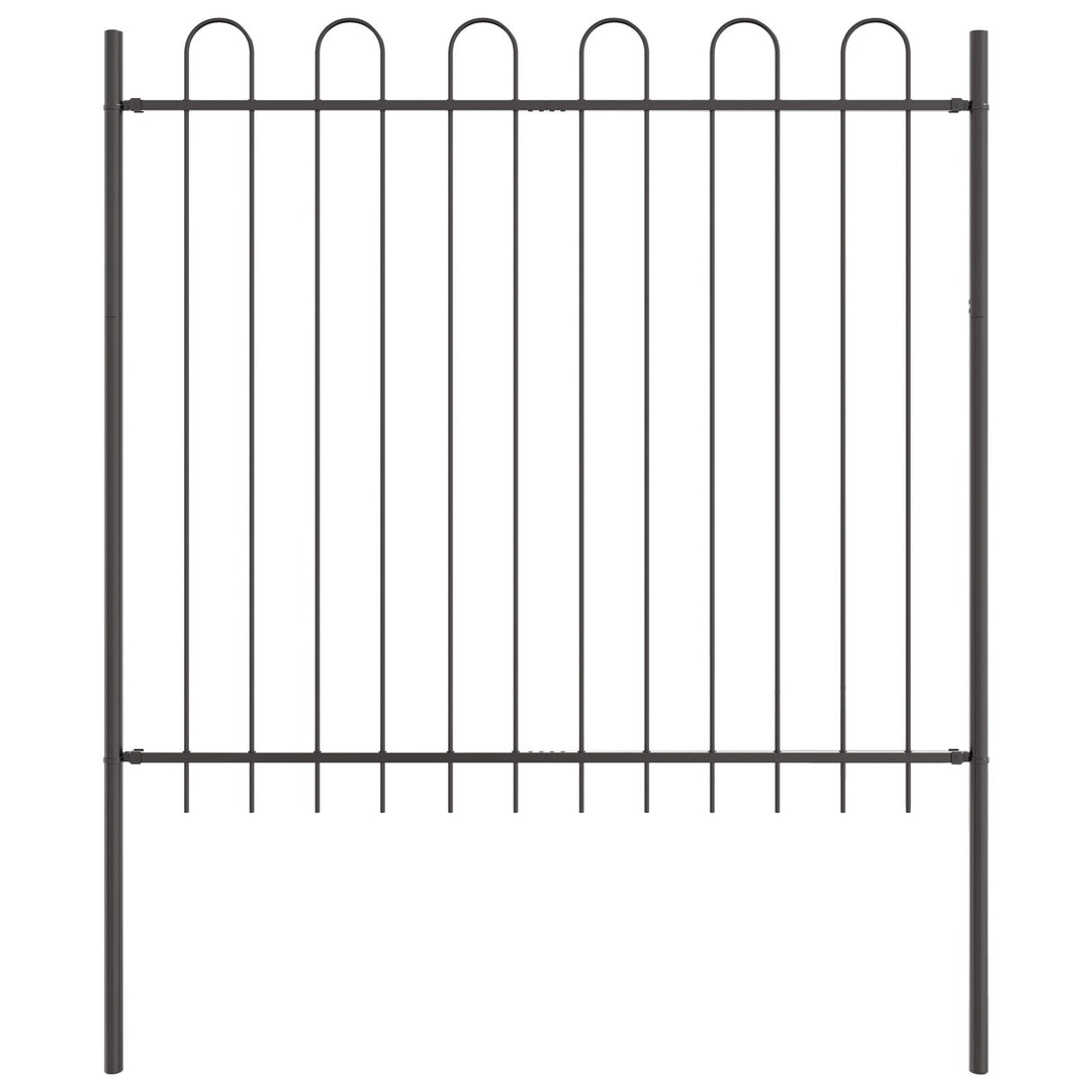 Havehegn med Bue Top Grå 13,6x1,5 m Stål