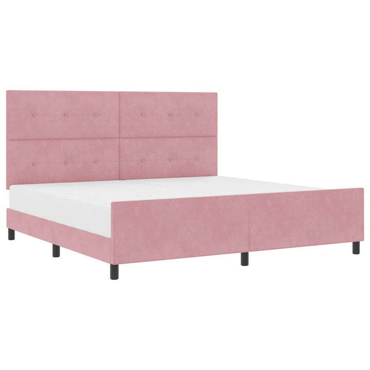 Sengestel Pink 200x200 cm Fløjl