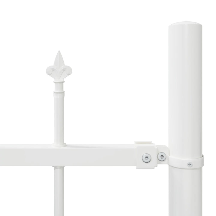 Havehegn med Bue Top Hvid 10,2x1,5 m Stål