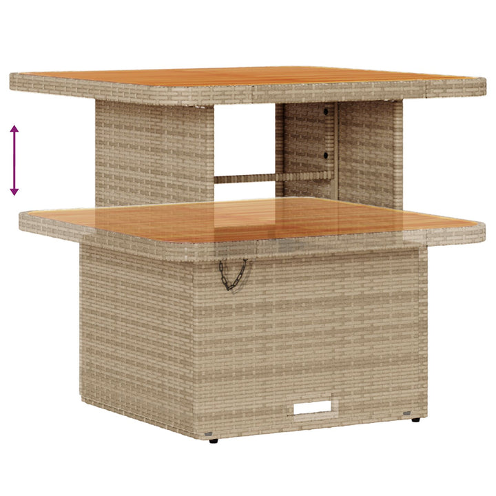 10-delt Have Sofa Sæt med Puder Beige Poly Rattan Acacia, vidaXL 2-personers Have Sofa med Puder Beige Poly Rattan, vidaXL 3-delt Have Spisesæt med Puder Beige Poly Rattan Acacia