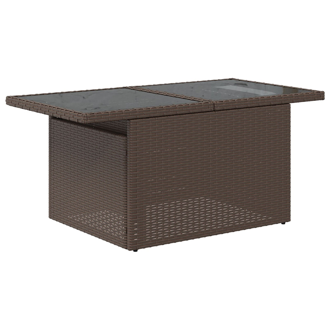 Havesofa Sæt 6 Deler Brun Poly Rattan Havesofa Sæt Rektangulær