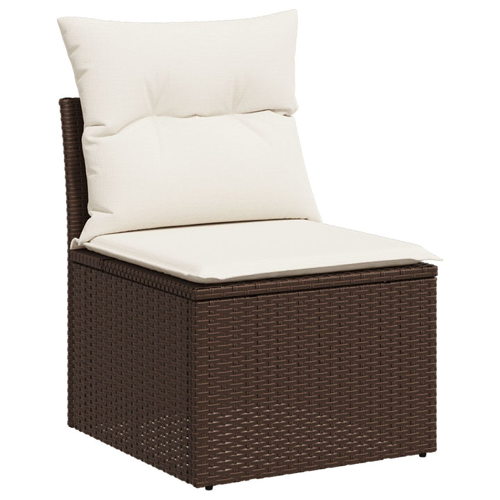 Havesofa Sæt 6 Deler Brun Poly Rattan Havesofa Sæt Rektangulær