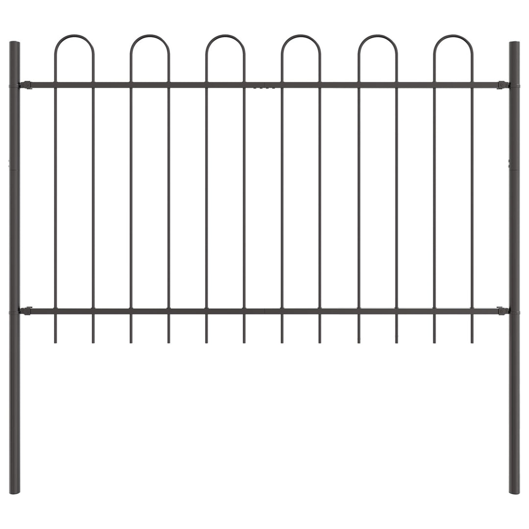 Havehegn med Bue Top Grå 11,9x0,8 m Stål