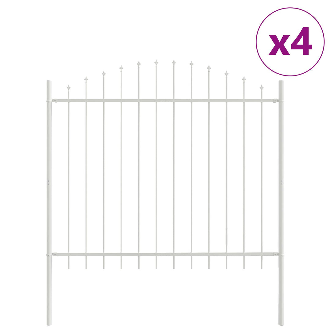 Havehegn med Bue Top Hvid 6,8x1,25 m Stål
