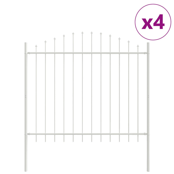 Havehegn med Bue Top Hvid 6,8x1,25 m Stål