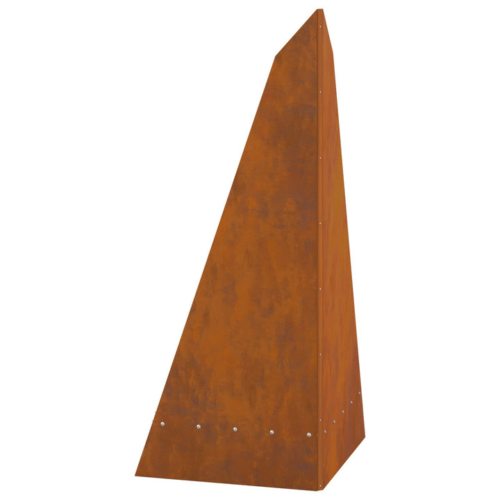Bålplads Pyramid Sort 58x36x100 cm Stål