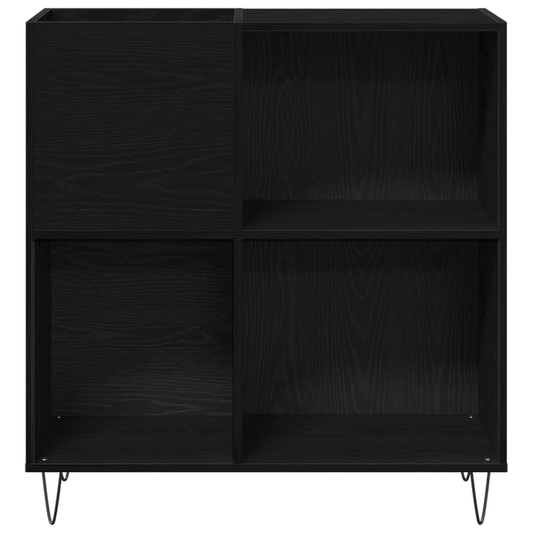 Medieskab Sort egetræ 84,5x38x90 cm Konstrueret træ
