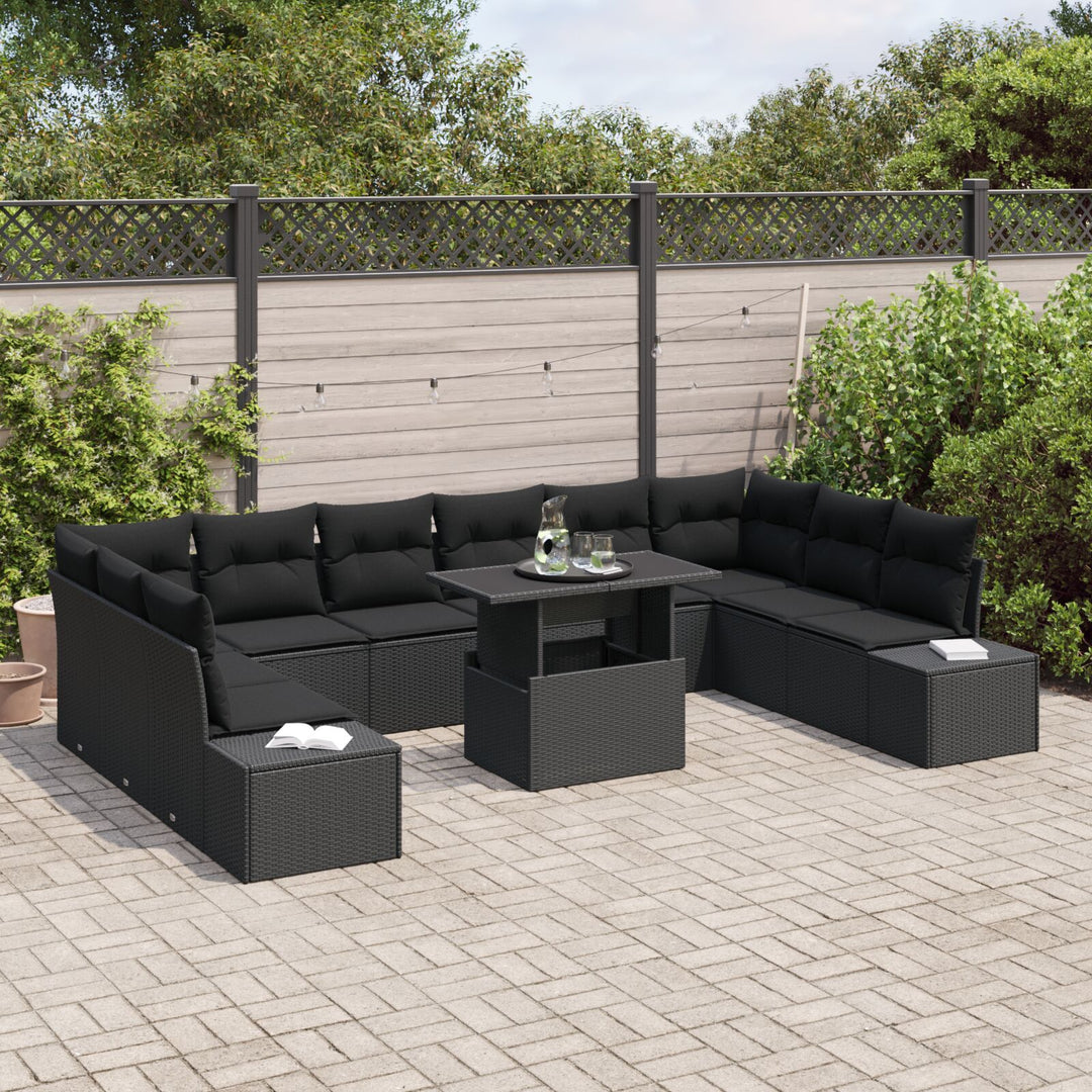 Have Sofa Sæt Sæt af 11 Sort Polyethylen rattan