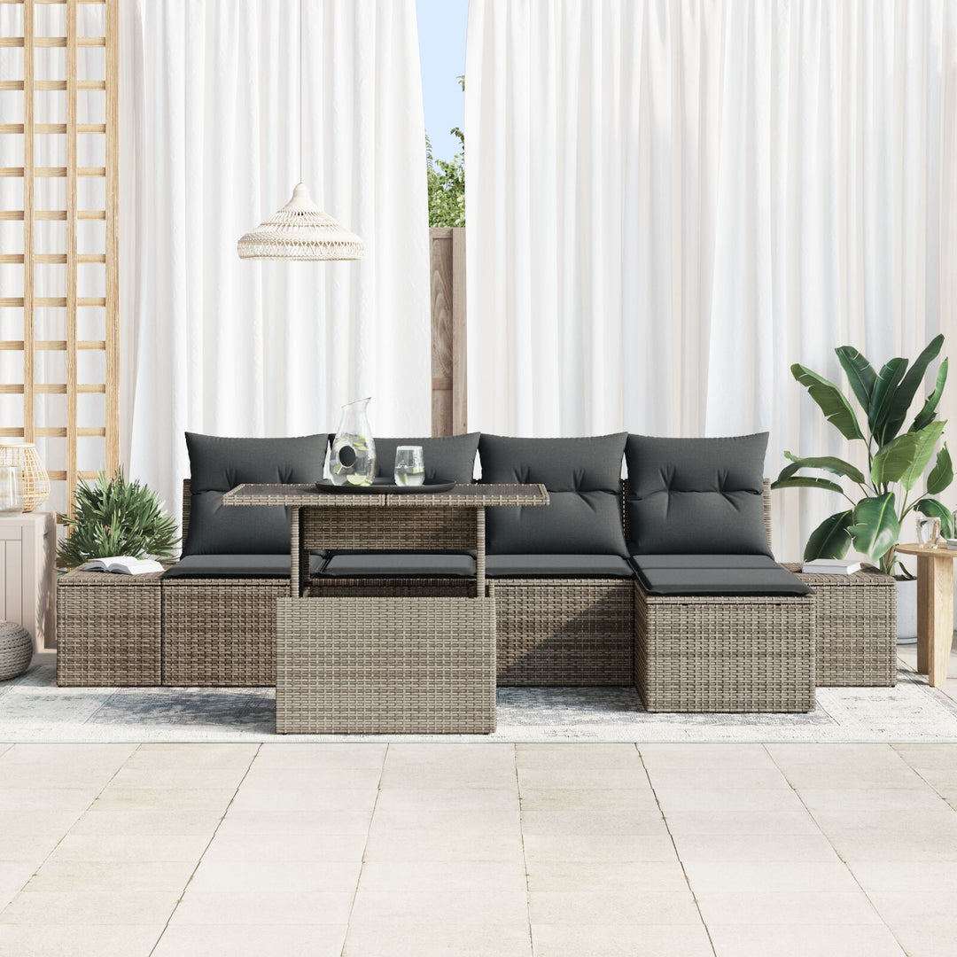 have sofa sæt 6-delt Beige Rattan, Polyester Udendørs sofa sæt