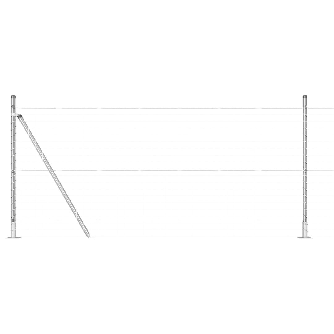 Hegnspæle sæt 13 stk Sølv Galvaniseret stål 3.2 x 3.2 x 110 cm