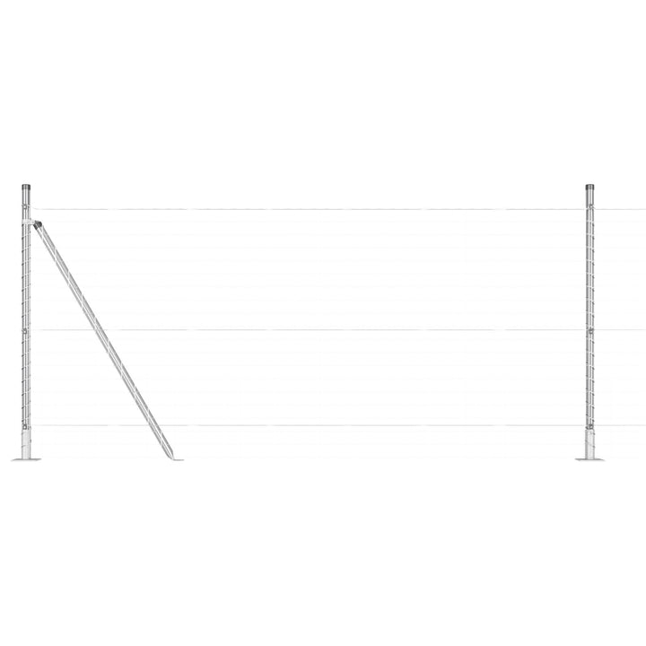 Hegnspæle sæt 13 stk Sølv Galvaniseret stål 3.2 x 3.2 x 110 cm