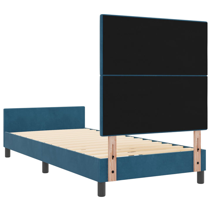 Sengestel Mørkeblå 90x200 cm Fløjl