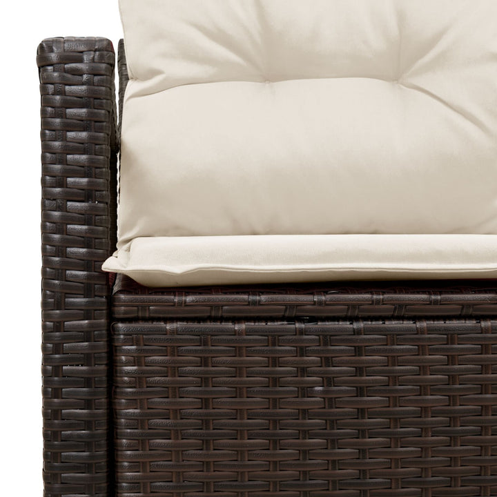 2-personers have-sofa med opbevaring og puder Brun Poly Rattan