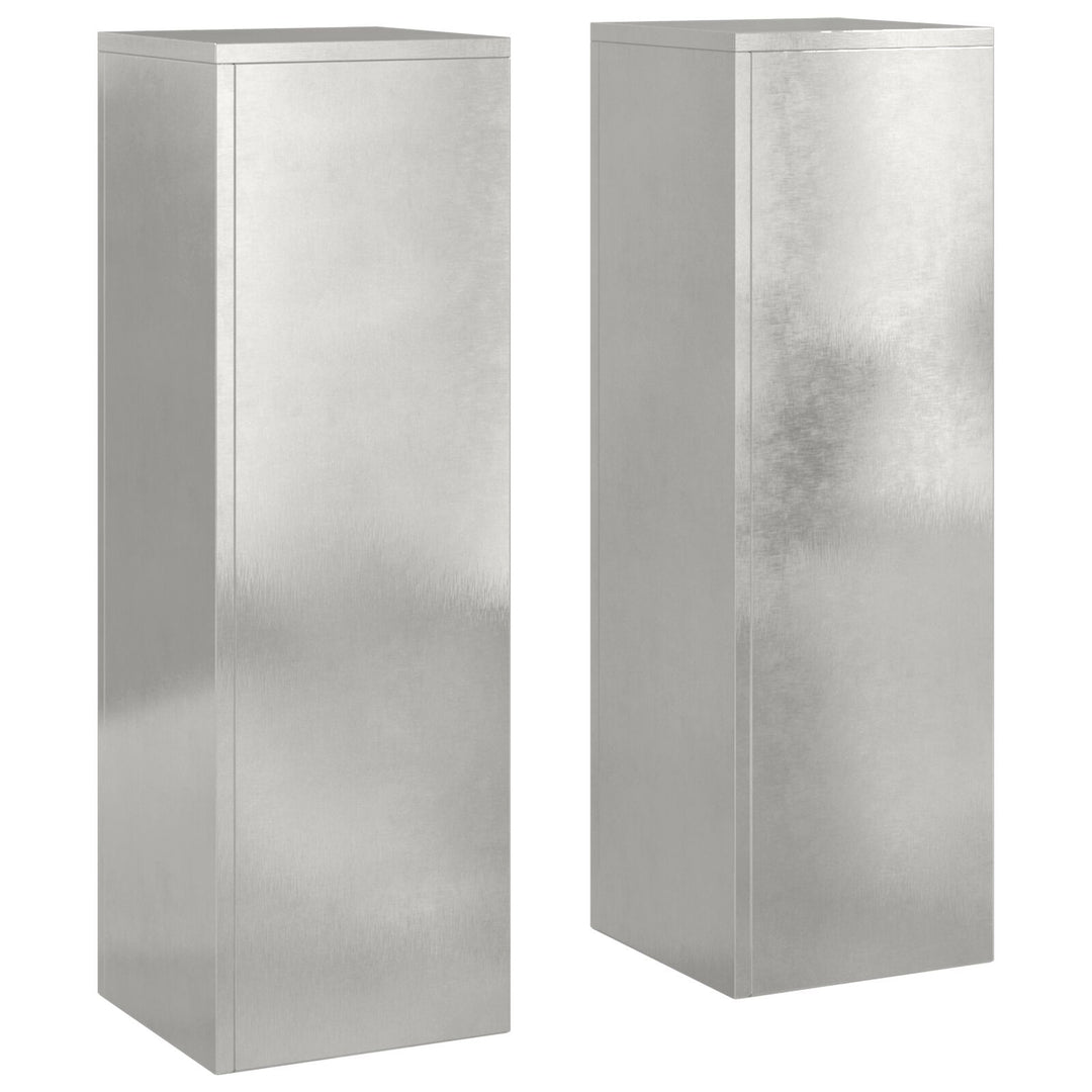 Udendørs Planteholdere Søjle 2 stk 24x24x75 cm Rustfrit stål
