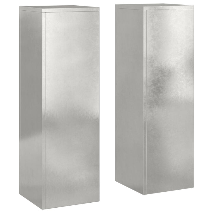 Udendørs Planteholdere Søjle 2 stk 24x24x75 cm Rustfrit stål
