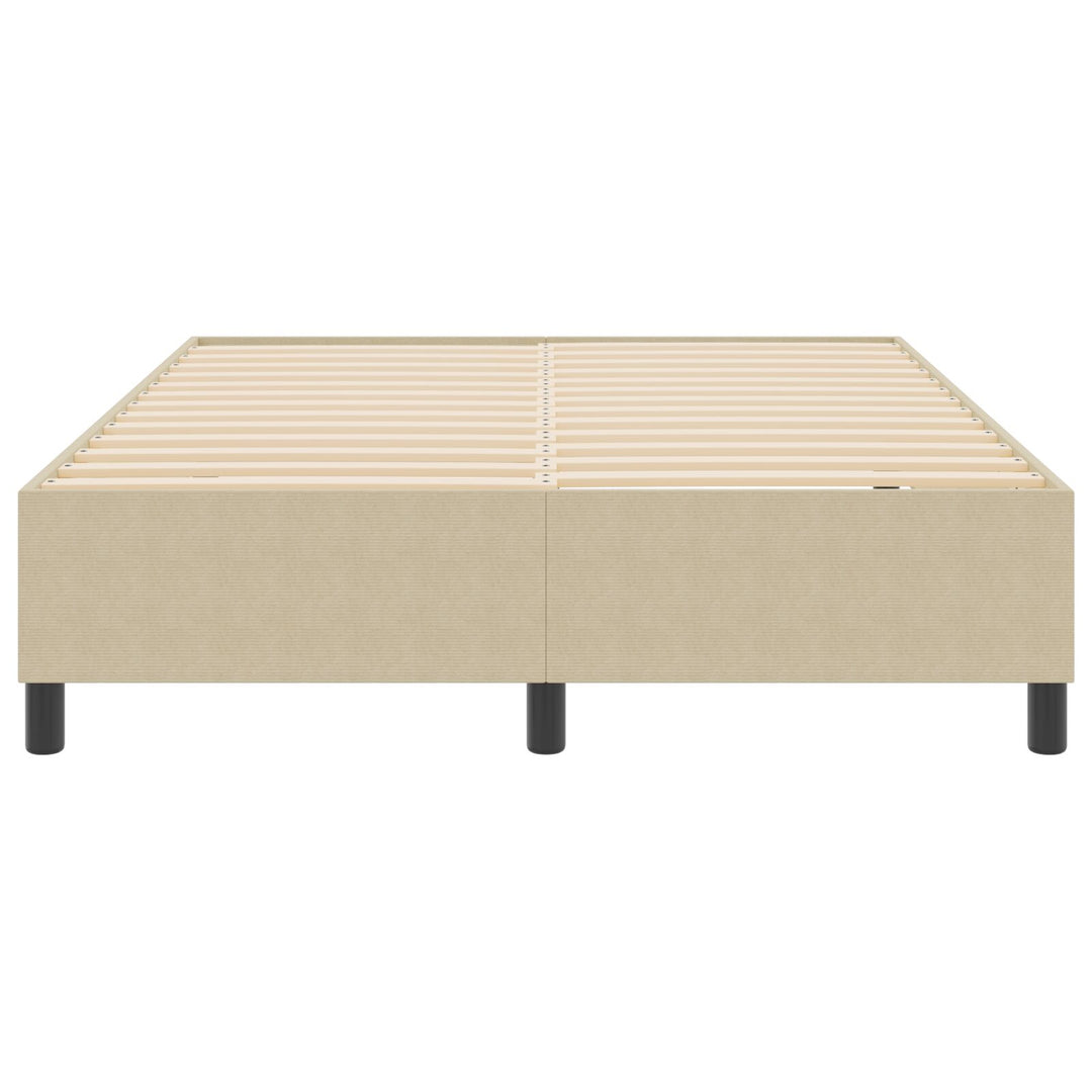 Box Spring Seng Lys Grøn Grå 140x200 cm Corduroy Stof