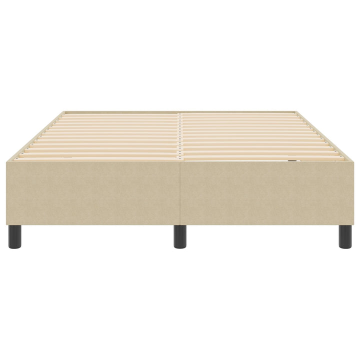 Box Spring Seng Lys Grøn Grå 140x200 cm Corduroy Stof