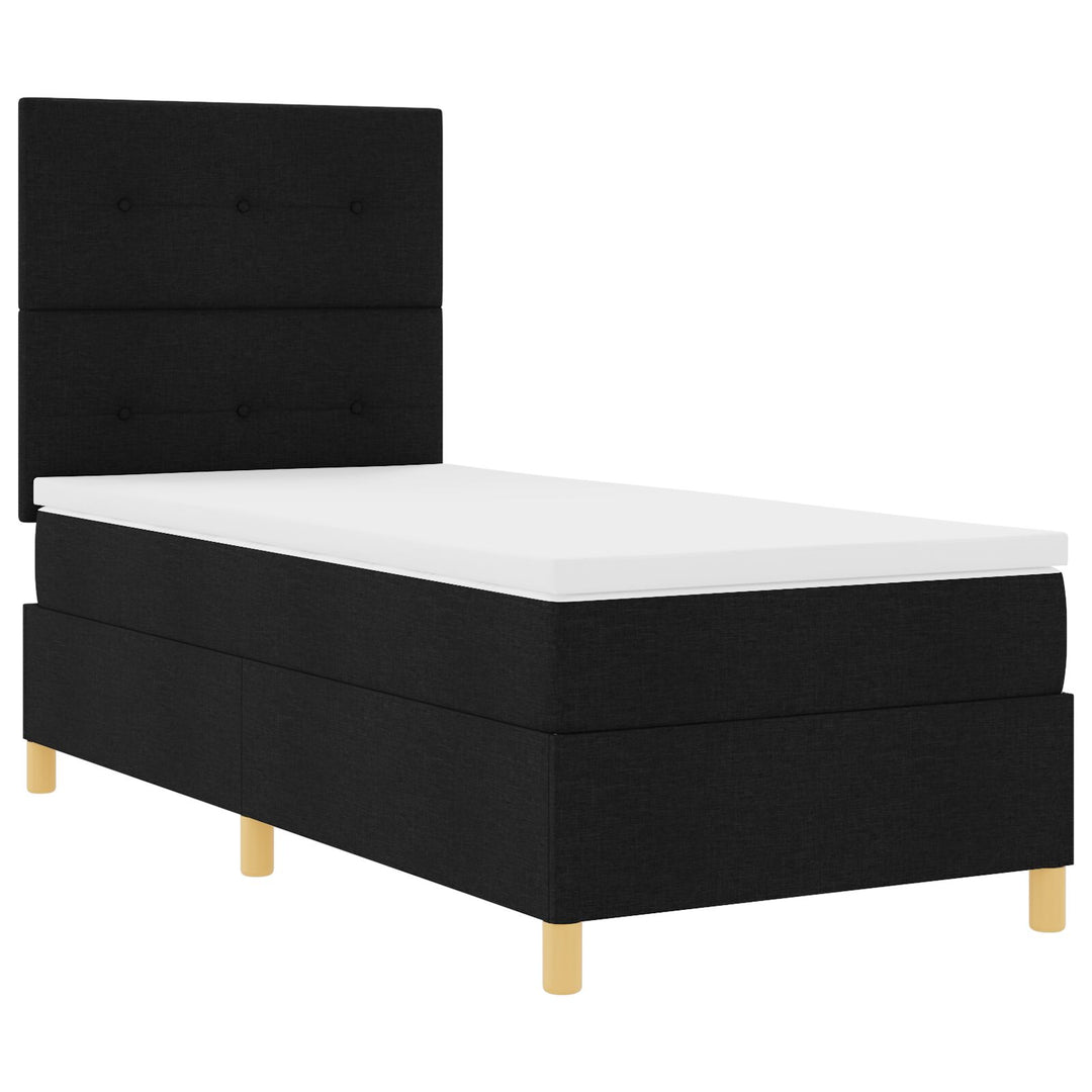 Sengestel med madras Sort Stof 90 x 200 cm Sengemadras