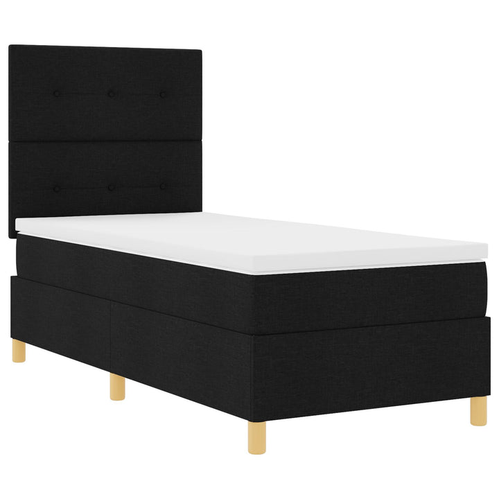 Sengestel med madras Sort Stof 90 x 200 cm Sengemadras