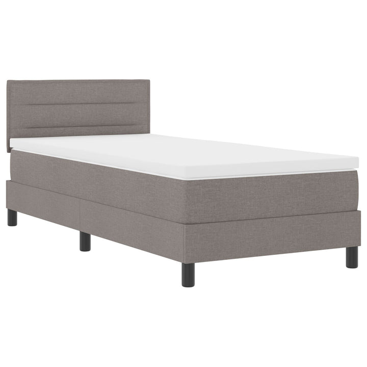 Sengestel med madras Grå Stof 100 x 200 cm Sengemadras