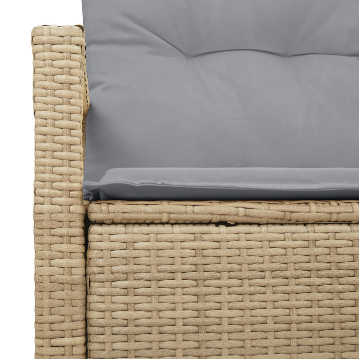 2-personers havnesofa med puder Beige Poly Rattan