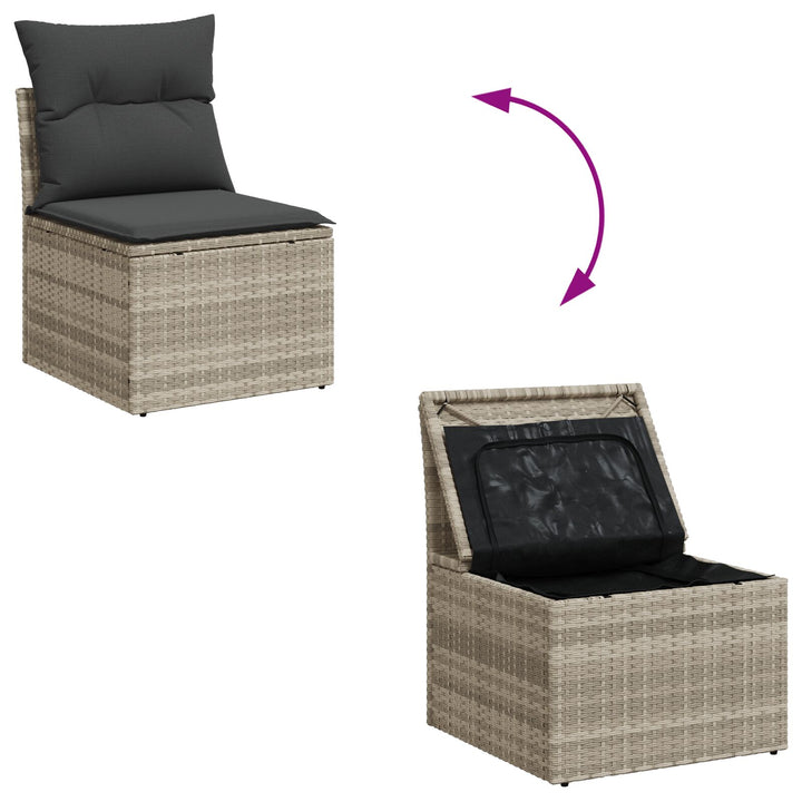 Havens Sofa Sæt 4-dele Beige, Sort Rattan Hjørnesofa