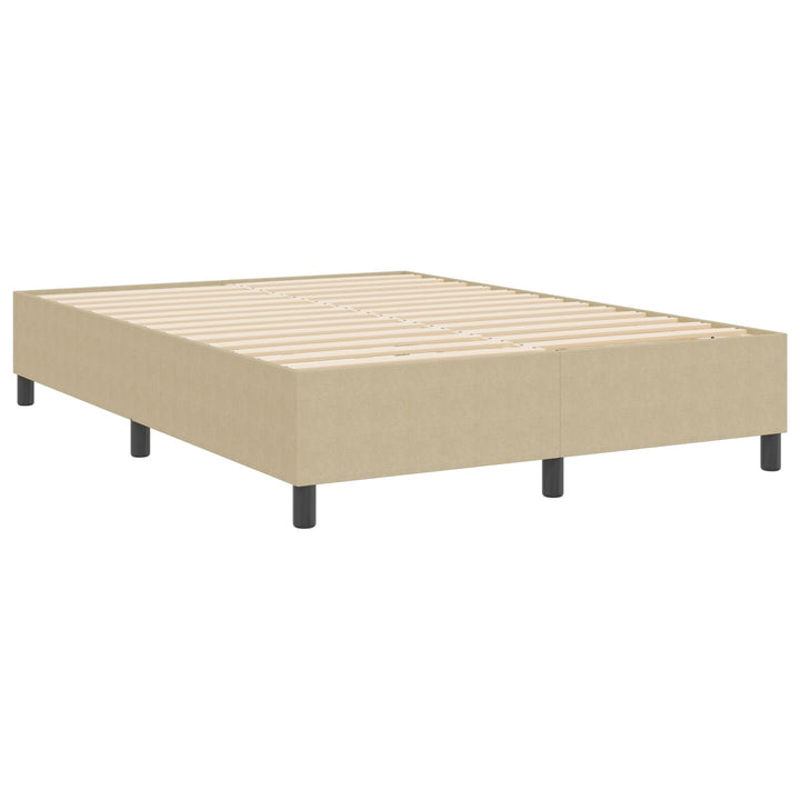Box Spring Seng Lys Grøn Grå 140x200 cm Corduroy Stof