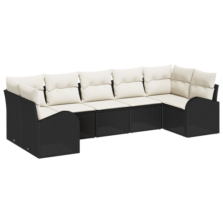 Have Sofa Set Sæt af 7 Sort base med creme puder