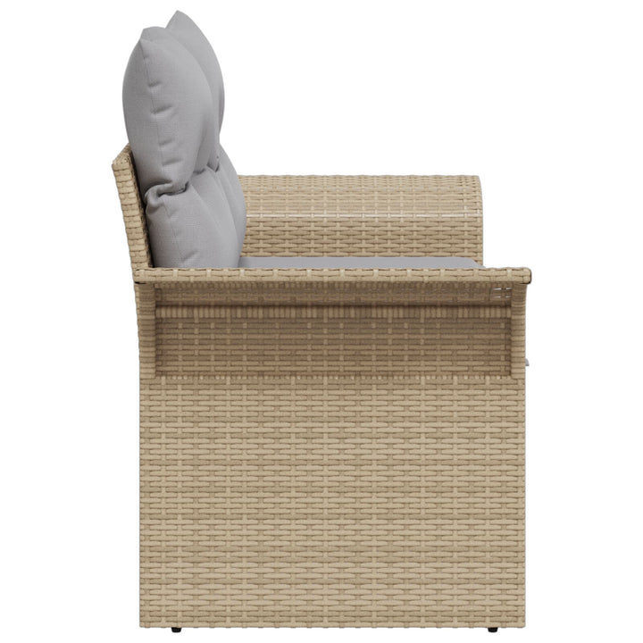 2-personers havensofa med puder Beige poly rattan
