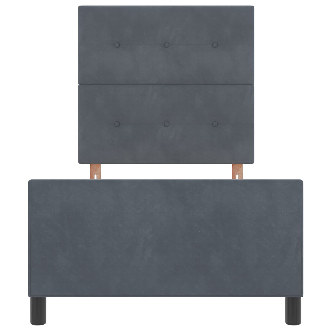 Sengestel Mørkegrå 80x200 cm Velour