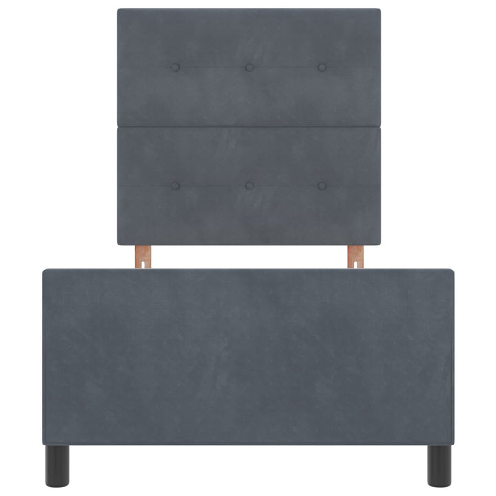 Sengestel Mørkegrå 80x200 cm Velour