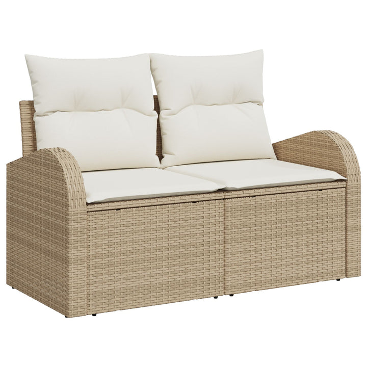 Have Sofa Sæt Sæt af 8 Beige Rattan, Polyester Have Sofa