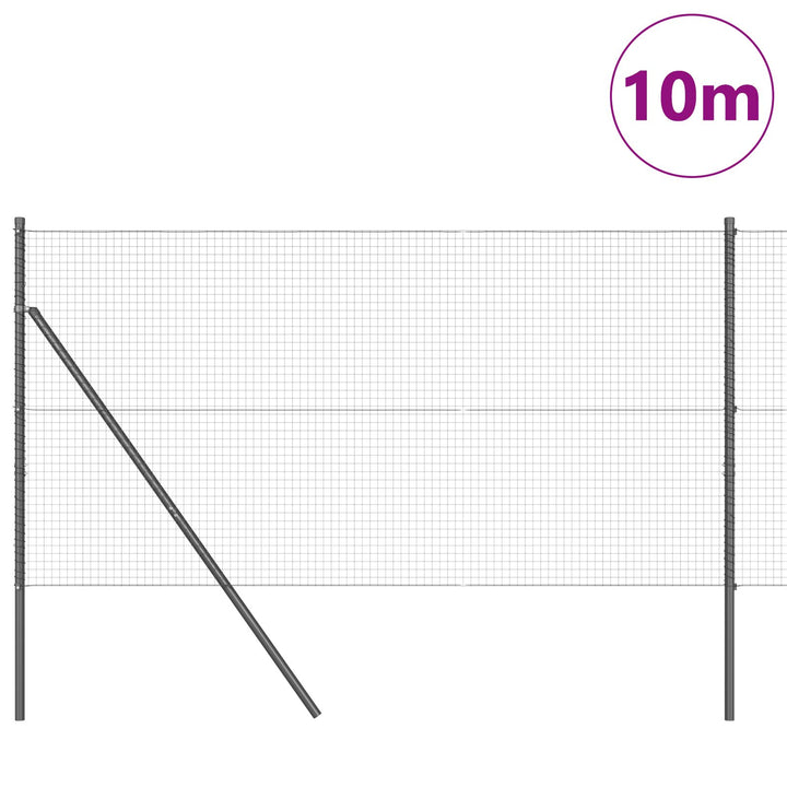 Svejsede Trådgitter med 7 Stænger Grå 1.4x10 m Stål