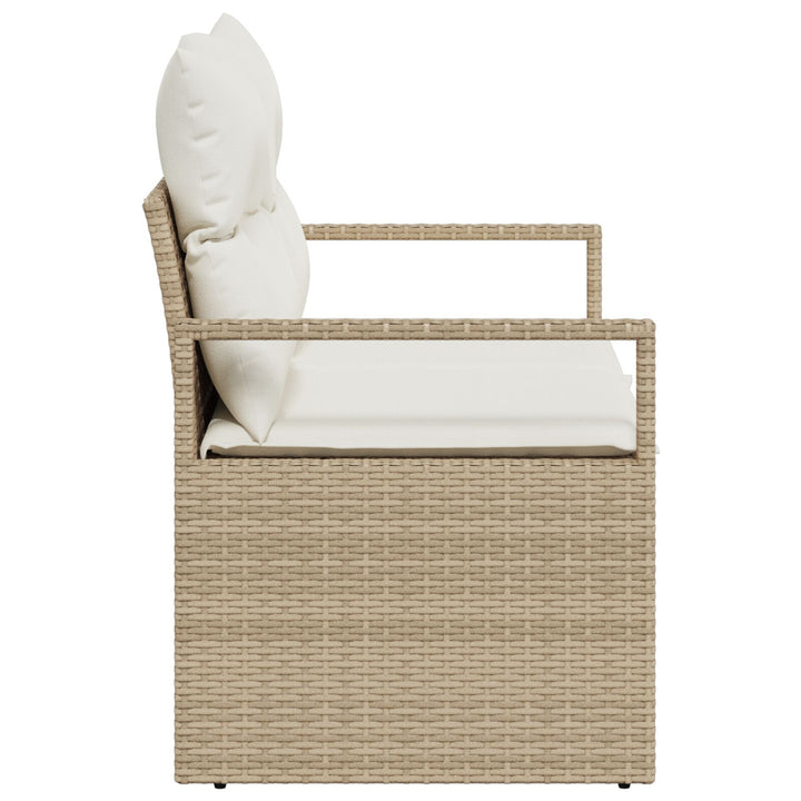 2-personers have-sofa med opbevaring og puder Beige Poly Rattan
