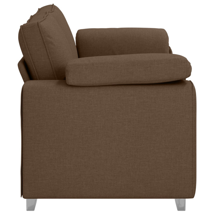 Sofa Brun Polyester Medium Aftagelige betræk 3-personers sofa